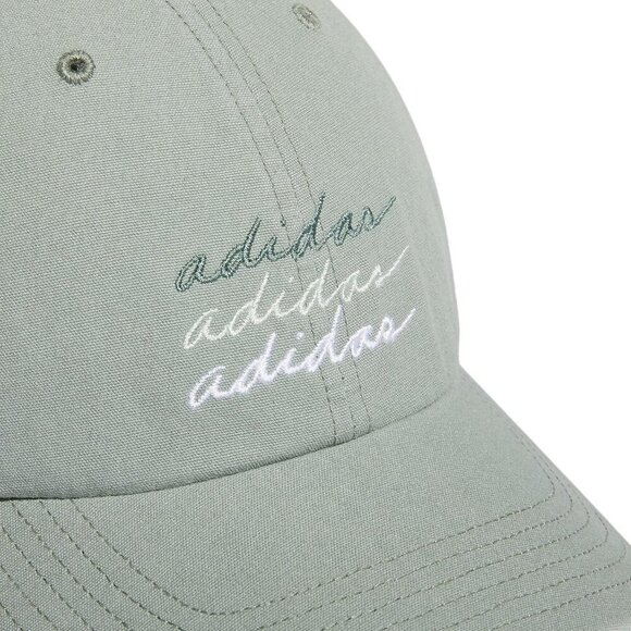 Adidas Womens Silver Green White Baseball Adjustable Cotton Athletic Relaxed Hat main image 5